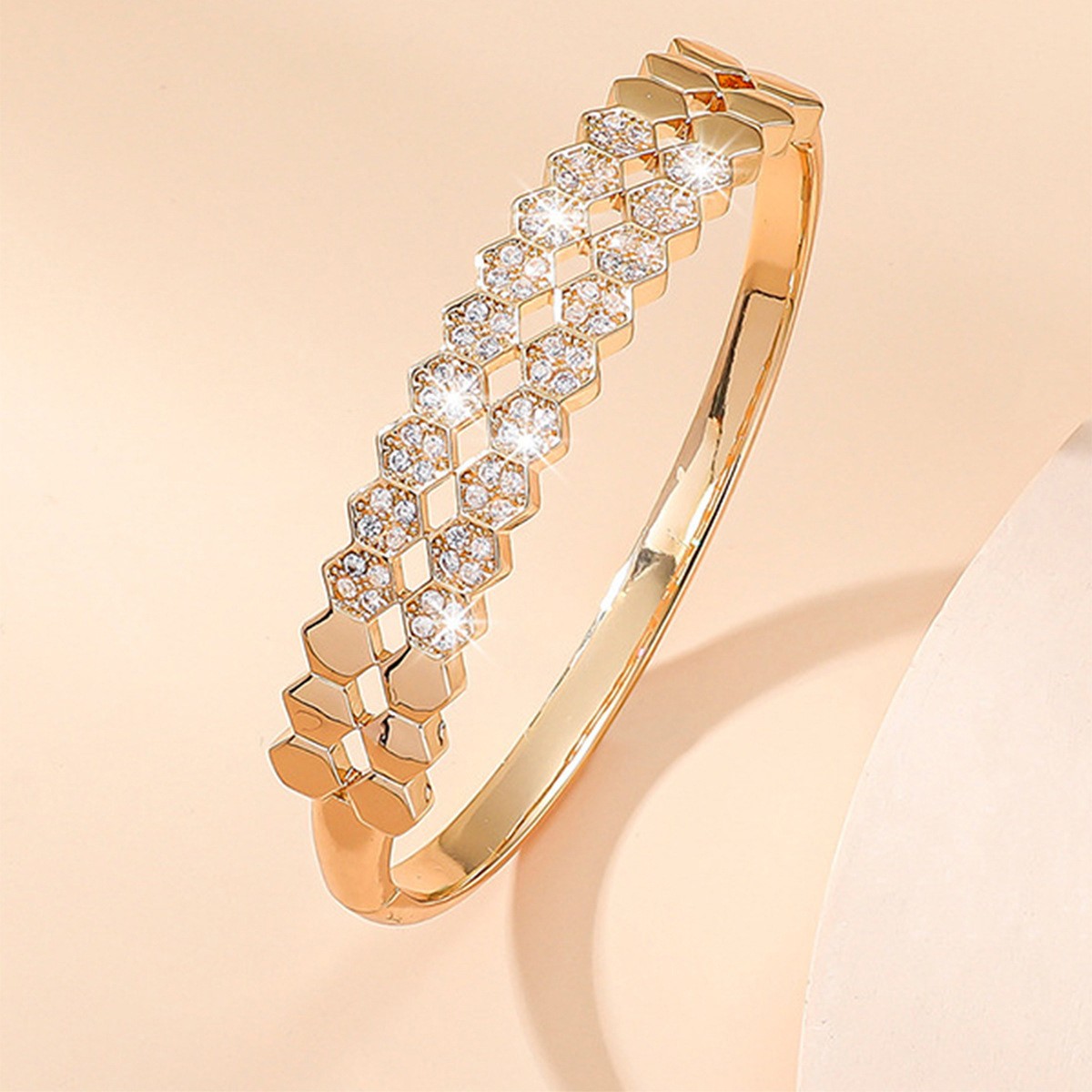 Bracciale in lega micro-intarsiata in stile vintage, placcato in oro vero, per uomo e donna, braccialetto di tendenza con personalità_voghion.com