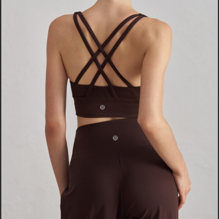 Lulu-Style Women's Sports Vest Yoga Tank Top with Beautiful Back Design, Sports Bra with Chest Pads, Invisible Fixed Cup, New Model