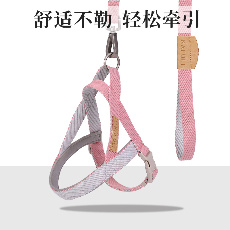 Transfronterizo Amazon Venta caliente perro mascota correa de pecho cuerda de tracción en stock al por mayor poliéster correa de perro traje al por mayor