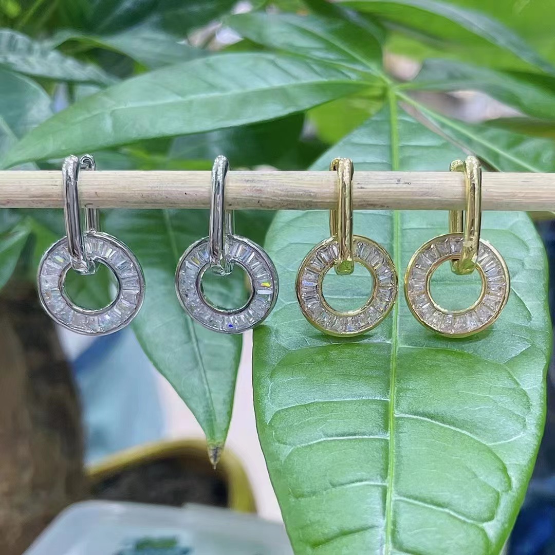 Women's Fashion Geometric Copper Zircon Earrings Plating Inlaid Zircon Drop Earrings display picture 3