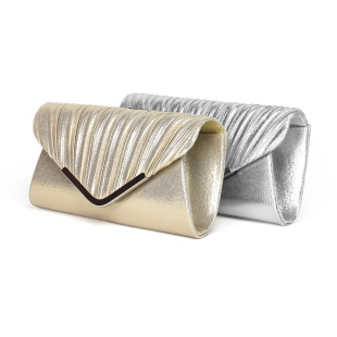 2023 new cross-border ins popular pleated evening bag dress evening bag crossbody women's bag fashion banquet clutch
