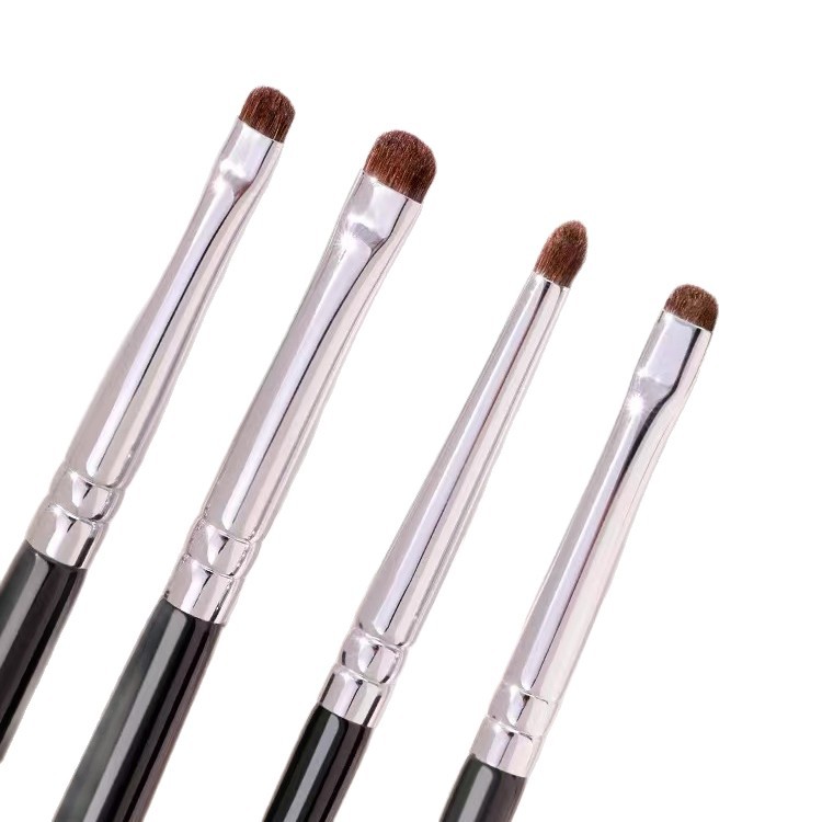 Cepillo de maquillaje de pelo de caballo pequeño cepillo de sombra de ojos pincel de detalle de ojos pincel de delineador de ojos fina flor corrector cepillo traje portátil