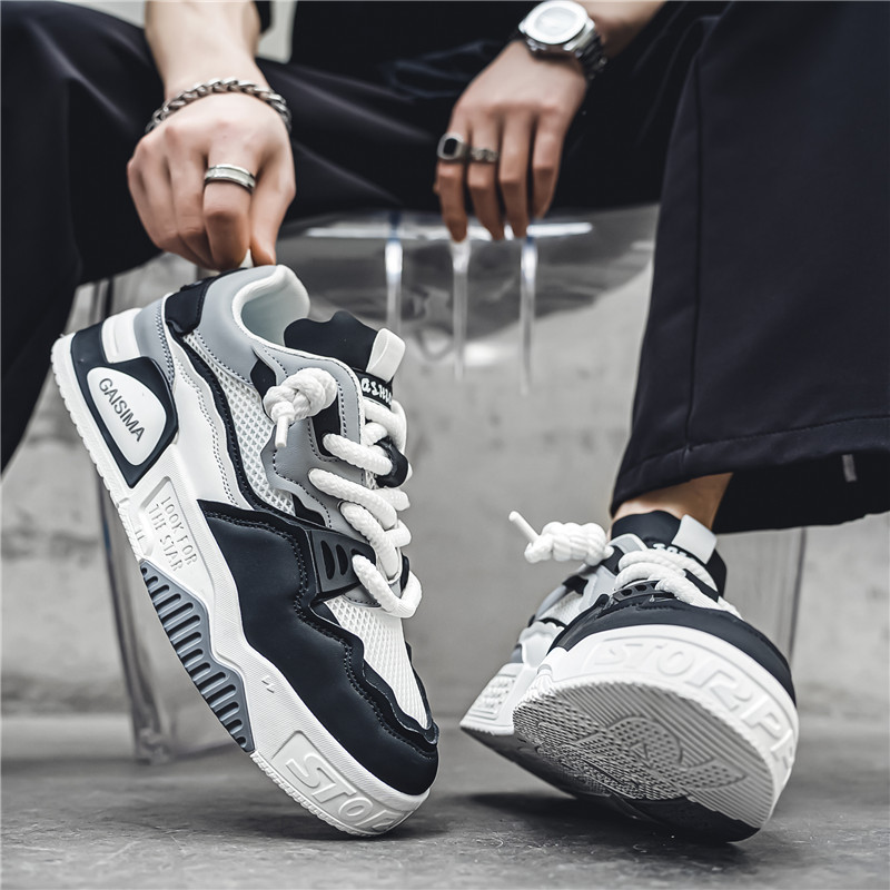 Trendy 2024 Summer New Outdoor Breathable Mesh Panel Shoes, Fashionable Casual Men's Niche Trendy Shoes Wholesale_voghion.com