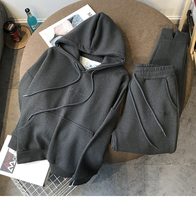 Comfort Function Regular Fit Fit Type Women's Simple Style Letter Solid Color Polyester Pocket Pants Sets
