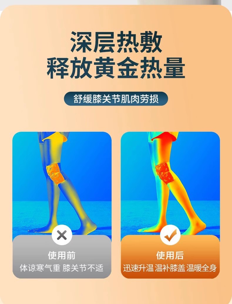Mugwort Warm Knee Patches Self-Heating Moxibustion Pads for Knee Comfort 6 Patches specifications
