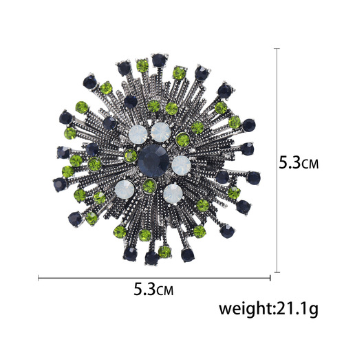 Aniweni Snowflake Crystal Flower Brooch Luxurious and elegant suit coat accessories brooch brooch
