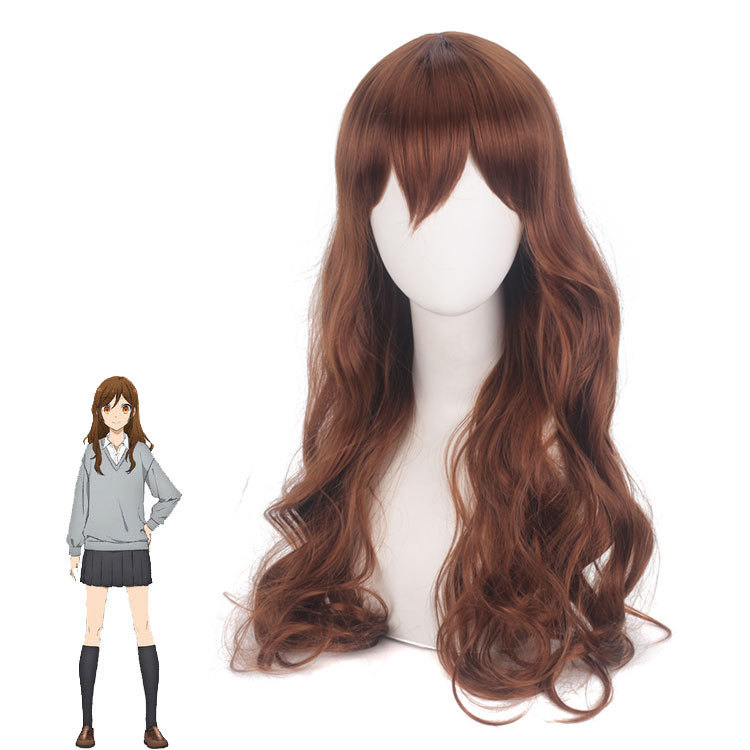 Master Sunda cosplay Wig Hori and Miyamura Hori Keiko Brown Long Curly Hair Anime Wig