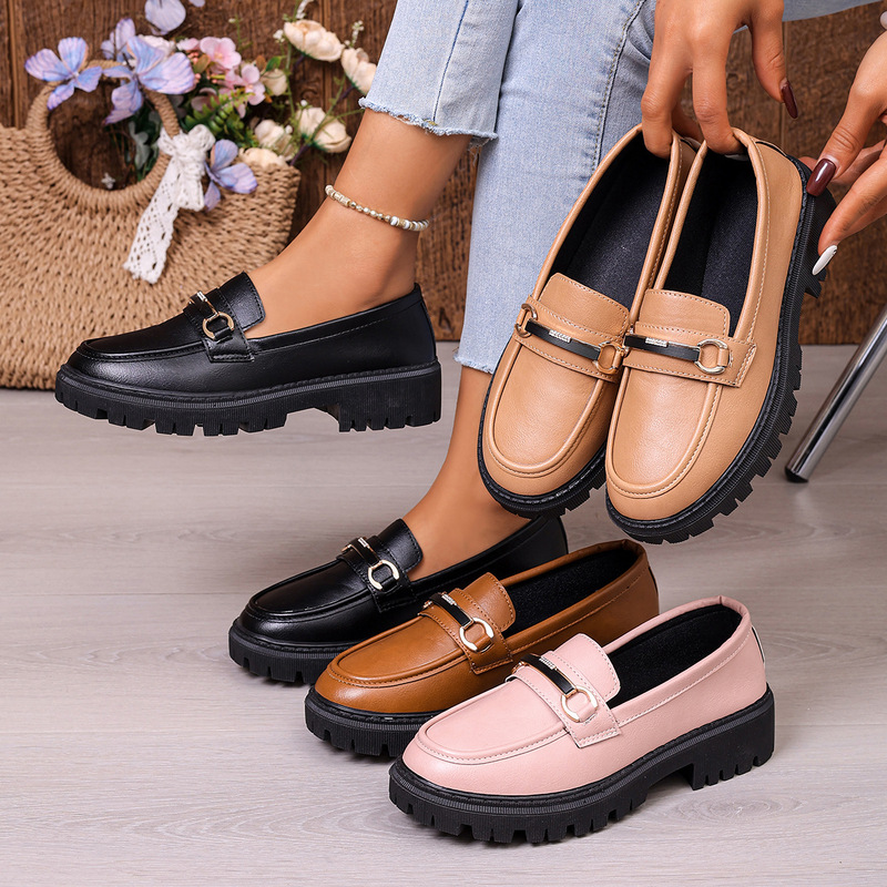 Loafers, Small Leather Shoes, Single Shoes, Spring and Autumn Women's Shoes, Sgs Certified, Soft Sole, Comfortable, Cross-Border, in Stock