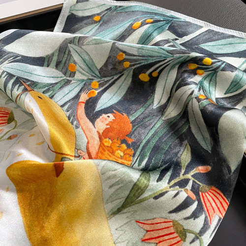 Spring and Autumn New Mulberry Silk Small Square Scarf Women's Silk Scarf Gift Scarf Neck Protector Mother's Shawl Decorative Scarf