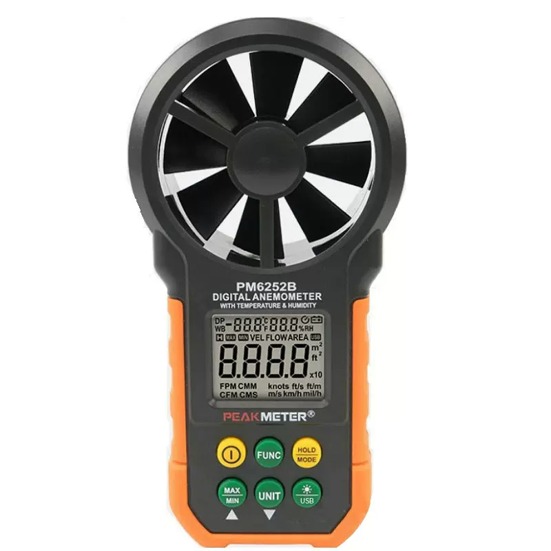华谊风速仪 数显风速风向仪 风速计风量温湿测试仪 测风仪pm6252b