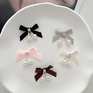 Handmade Diamond Beads Bow Black Hand Knot Accessories Hair Accessories Hairpin Clothing Accessories Shoes and Socks Bag Accessories