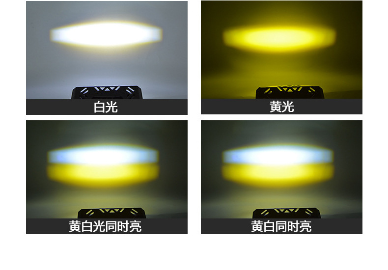 Cross-border in stock motorcycle LED spotlights electric car three-eye spotlights modified car high-power headlights