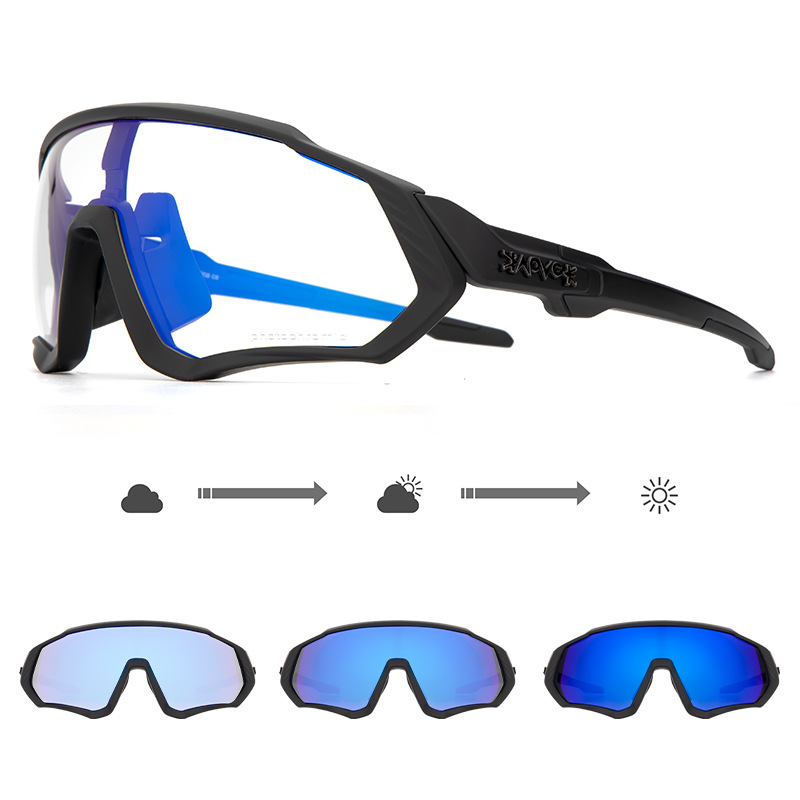 Gafas de Ciclismo Fotocromáticas Día y Noche de TR90, a Prueba de Viento y Arena, para Ciclismo de Carretera
