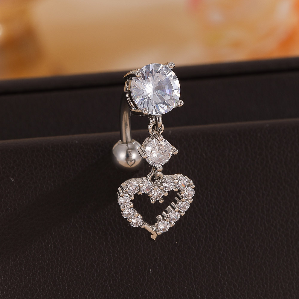 Heart & Star Dangle Belly Button Ring Copper Butterfly Navel Piercing Jewelry detail image 9