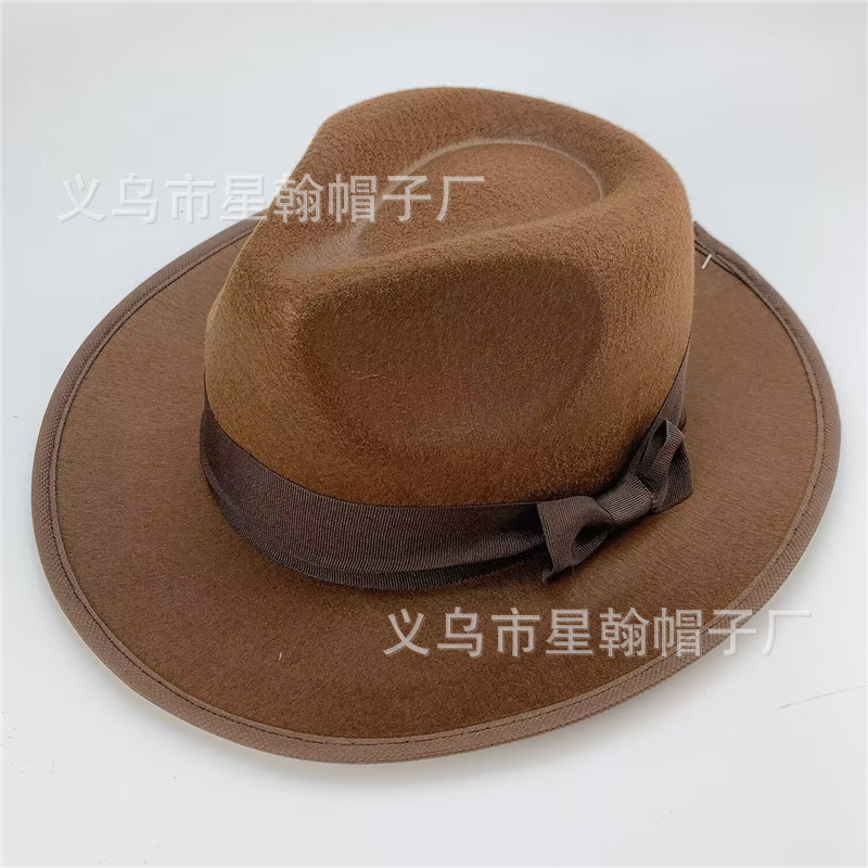 Estrellas americanas y rayas cinta vintage alto sombrero mago etapa rendimiento Festival fieltro paño recto sombrero alto