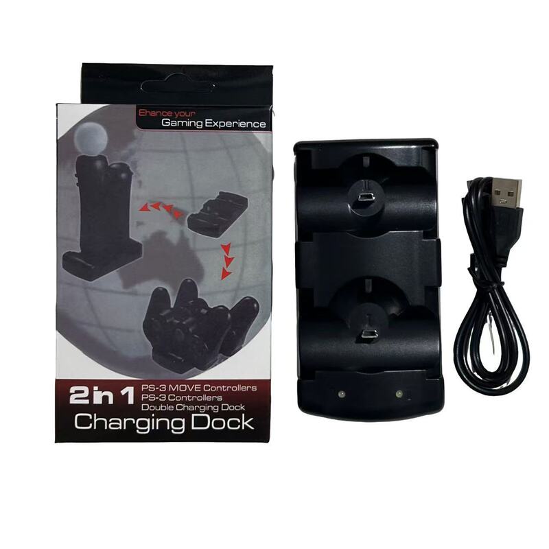 Suitable for Ps3 Controller Dual Charging Charger, Game Console Fast Charging Dock, Move Durable Dual Charging Dock Compatible Device