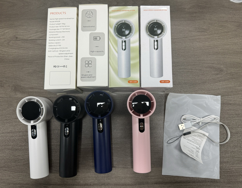 东南亚爆款源头工厂高速制冷冰敷风扇数显迷你便携 usb手持小风扇|undefined