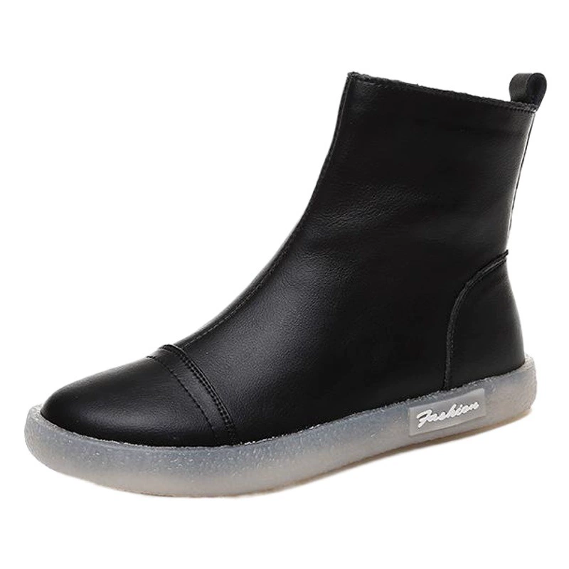 Женские короткие ботинки 2024 года, осенне-зимние, из воловьей кожи, на шнуровке, в стиле Мартин, высокие, с боковой молнией, удобные, универсальные, повседневные, модные.