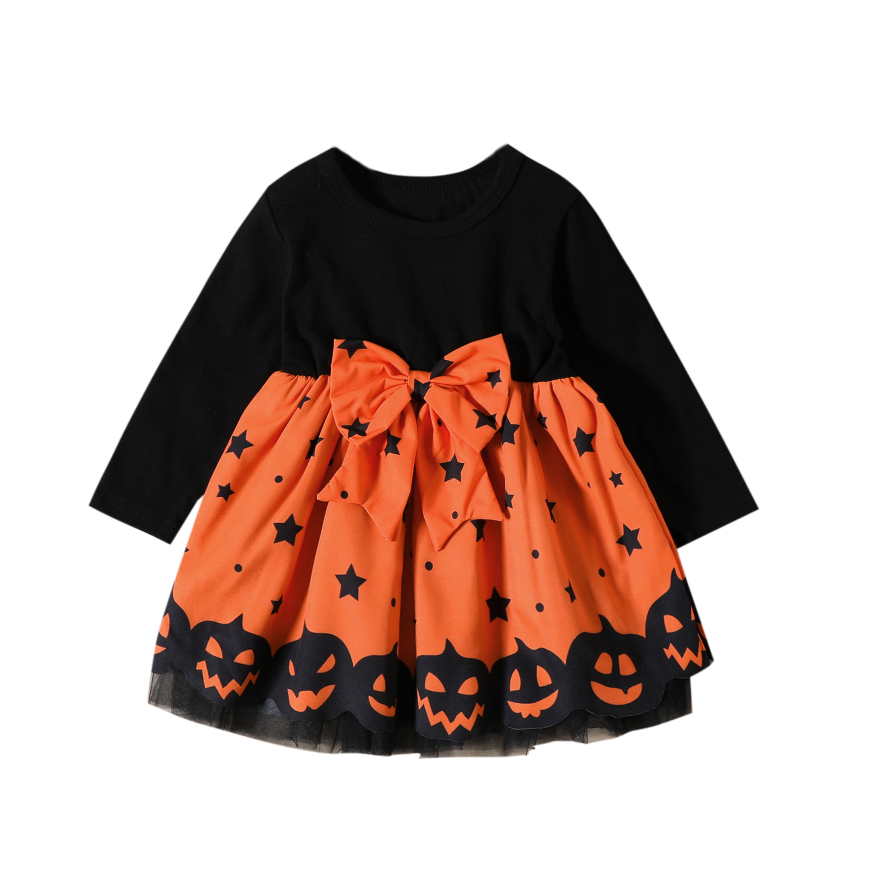 Vestido de tule de manga comprida halloween estilo princesa_voghion.com