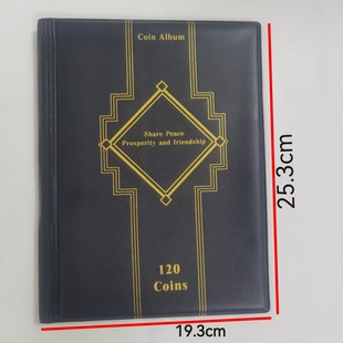 120 Large Grid Coin Collection Book Coin Collection Book Stamp Collection Ancient Coin Collection Pvc English Version