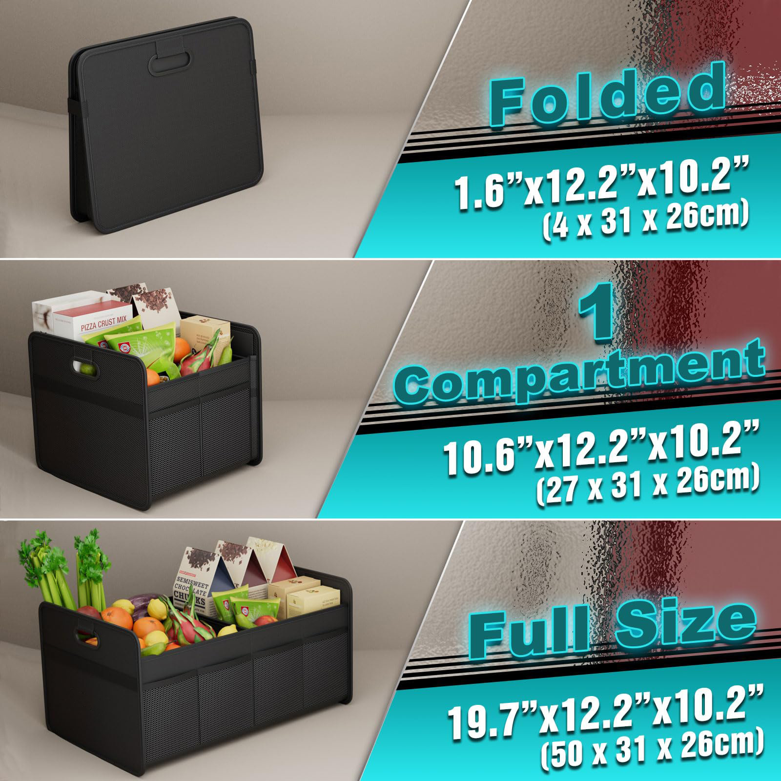 Cross-Border Popular Trunk Storage Box Large Capacity Car Trunk Car Multifunctional Storage Box Customization