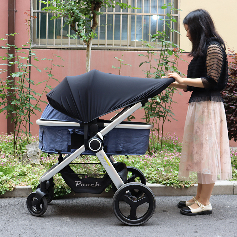 Elastic breathable sunshade baby carriage sunscreen UPF50 + anti-UV baby carriage sunshade curtain a generation of hair