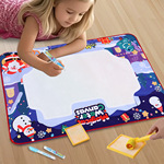 跨境水画画玩具儿童涂色宝宝神奇水画本反复涂鸦水绘画水画布毯卷