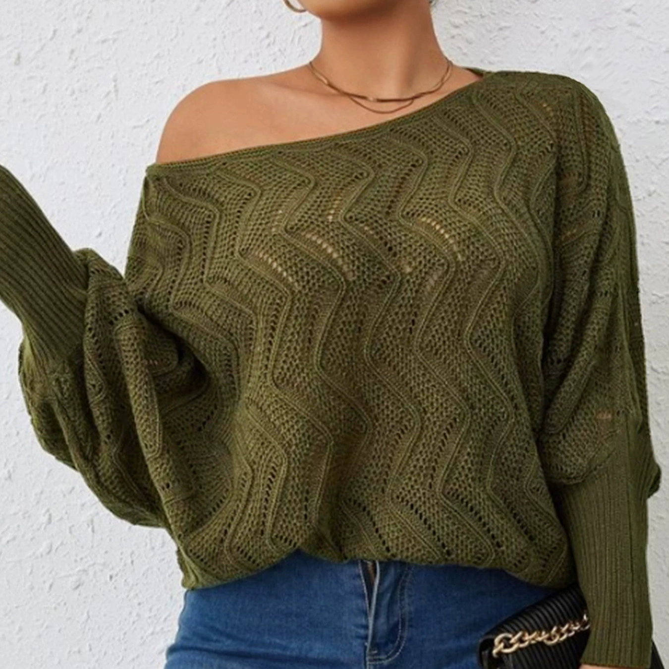 Внешняя торговля Трансграничная Европа, Европа и Амазонка Источник Женский свитер вязаный свитер с длинными рукавами