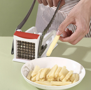 Hand pressure potato slicer household stainless steel press type French fries slicer cutter