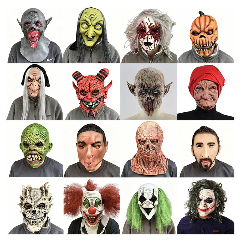 Cuentos extraños 4Vecna látex máscara luminosa cubierta de cabeza Halloween terror props fiesta