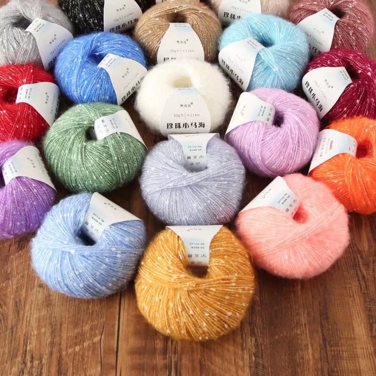 Понишко из жемчуга, шерстяной тканый шарф, свитер, шляпа, бархатная crochet