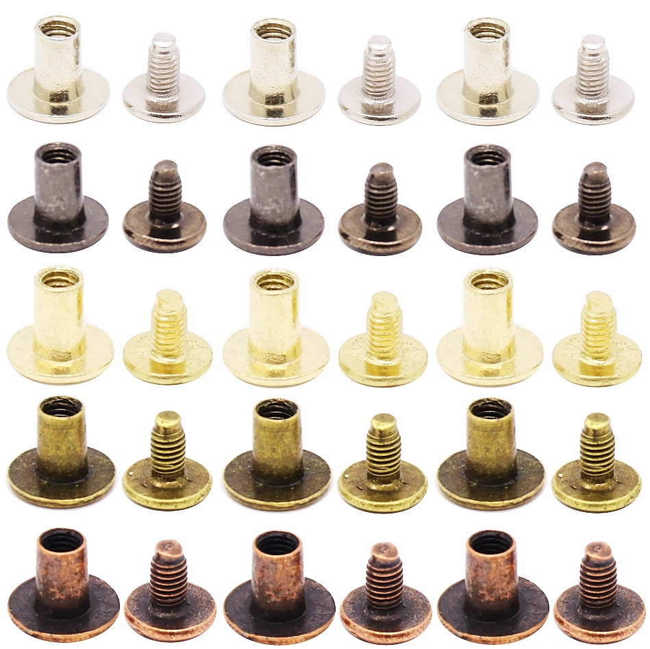 diy手作材料账本铆钉子母螺丝平头铆钉男士紧固皮带配件 对锁螺丝