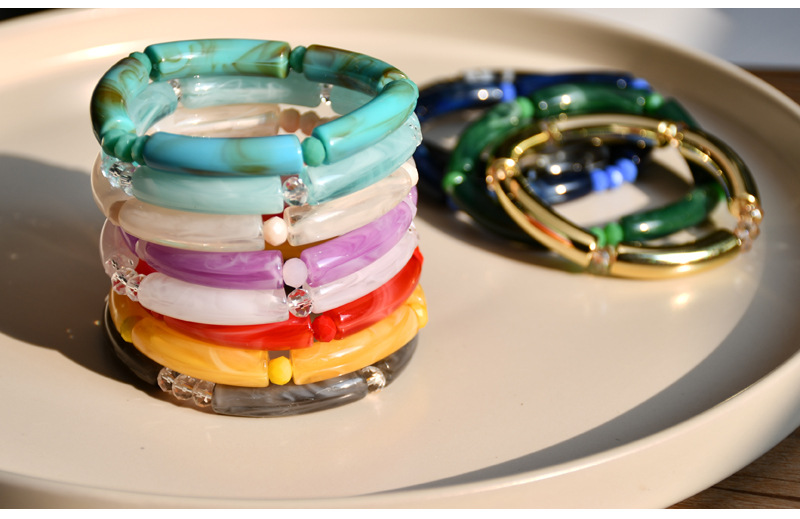 1 Piece Simple Style Solid Color Arylic Patchwork Womenu0027S Bracelets