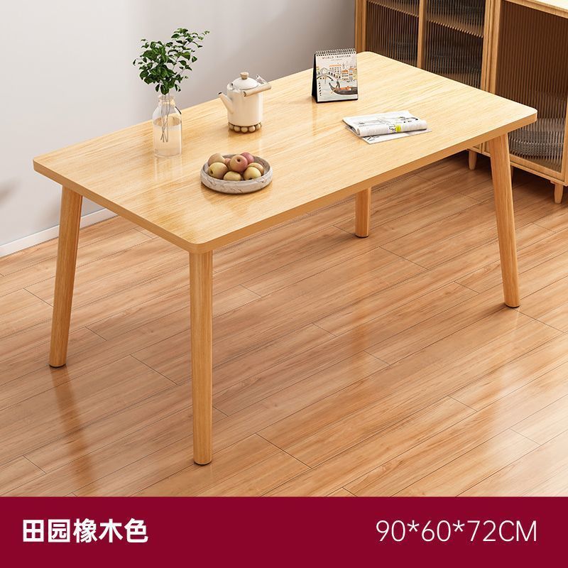 レンタルルーム用のダイニングテーブルと椅子の組み合わせセット、シンプルな無垢材の脚の正方形のテーブル、家庭用の正方形の小さなアパートのダイニングテーブル|undefined