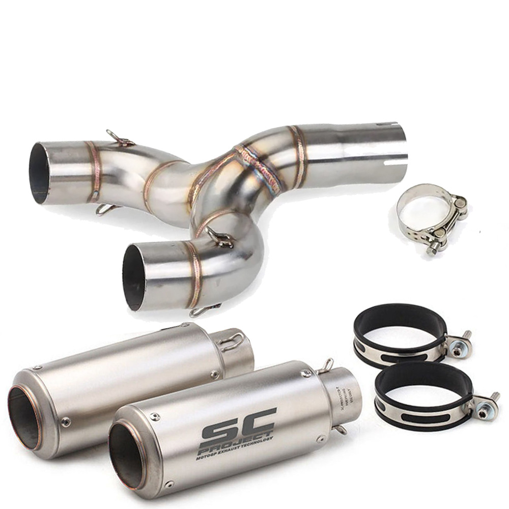 Motorcycle modified exhaust pipe fried street double exhaust Benali Huanglong 600/TNT600/BJ600 lossless