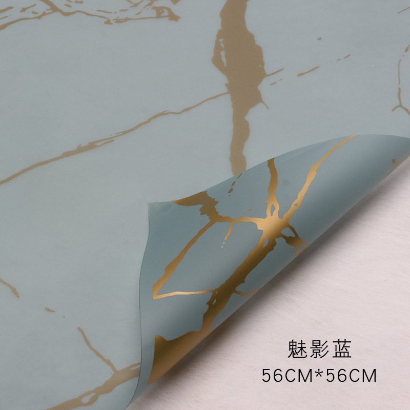 Patrón de mármol dorado Papel de embalaje de flores impermeable engrosado Papel mate Papel de embalaje de ramo Papel de embalaje Hansu al por mayor