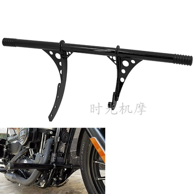 Harley Soft-tailed street Bull Horizontal Bar Breaker Luwei st Fat Boy Heirator ds Critical One-word Bumper (Motorcycle bumper) - after-18-years-soft-tail-stripes