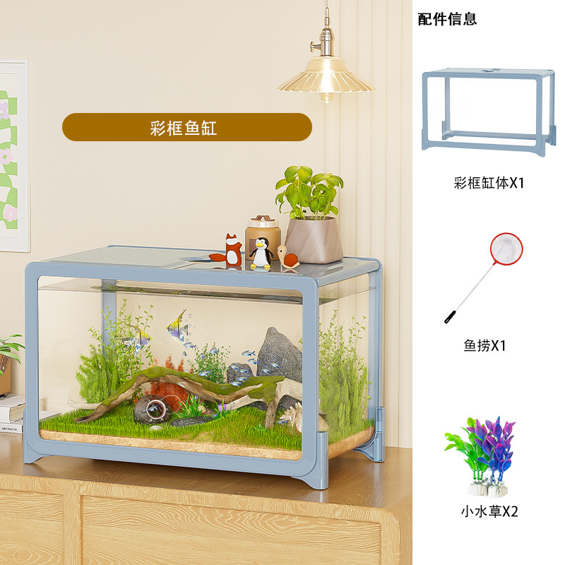 Fábrica directa acuario de pescado de escritorio acuario acuario de pescado creativo pequeño acuario paisajístico acuario ecológico