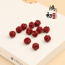 鸿初珠宝 天然晶体朱砂十二生肖 帝王砂生肖散珠 diy饰品配件本命