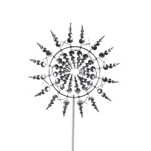 Antique iron metal decorative windmill outdoor courtyard garden model decoration geometric bell ornament