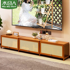 シンプルなリビングルームのテレビキャビネット家庭用の床置きの軽い贅沢な高級感の伸縮性があります。