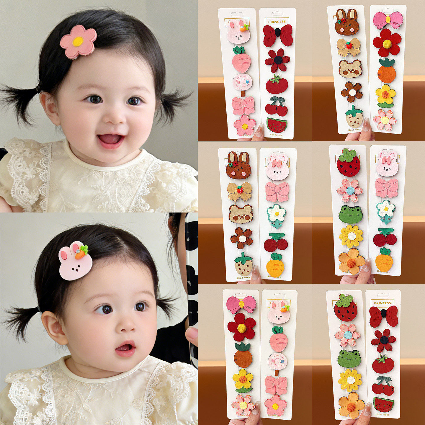 Baby Hair Magic Tape, Baby Bangs Hair Clip, Cute Hair Patch for Children, Girls' Hair Clip That Doesn'T Damage Hair, Hair Accessory