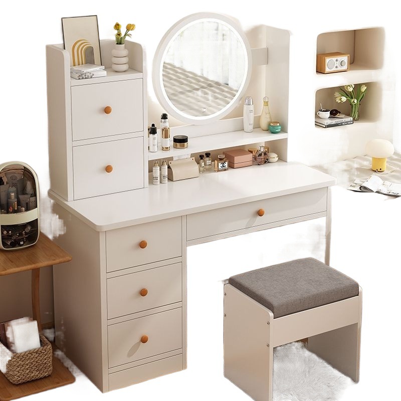 Tocador de red simple, gabinete de almacenamiento, tocador integrado, dormitorio, mesa de maquillaje pequeña, gabinete de tocador pequeño al por mayor