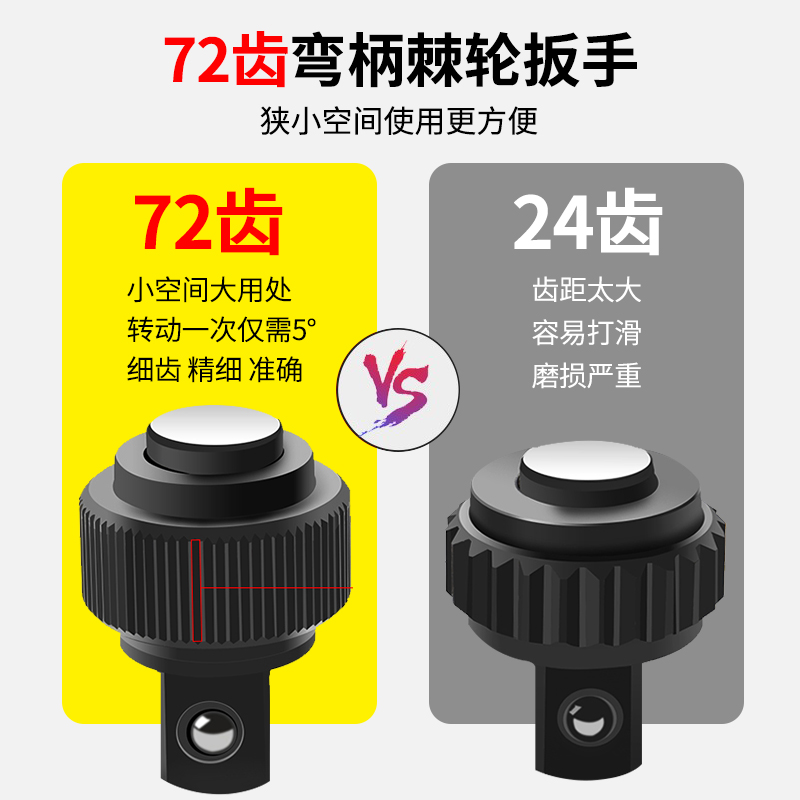 快速棘轮套筒扳手工具套筒多功能外六角扳手组合套装.