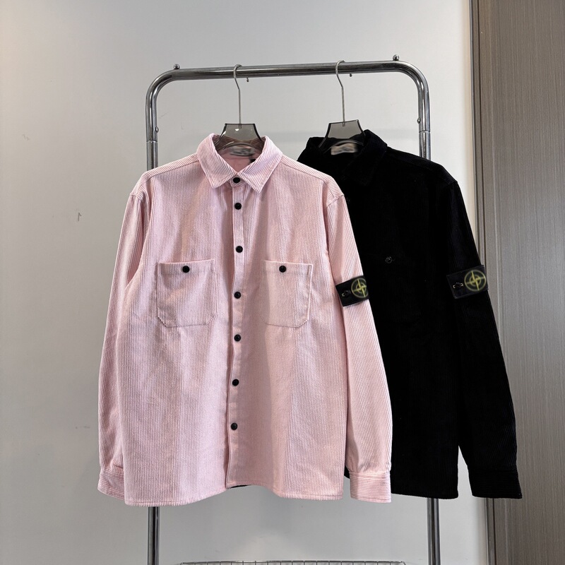 Cross-Border Stone Corduroy Long-Sleeve Shirt for Men, Loose Fit, Turn-Down Collar, Workwear Style, Trendy Brand, Unisex Jacket Cross-Border Stone Corduroy Long-Sleeve Shirt for Men, Loose Fit, Turn-Down Collar, Workwear Style, Trendy Brand, Unisex Jacket