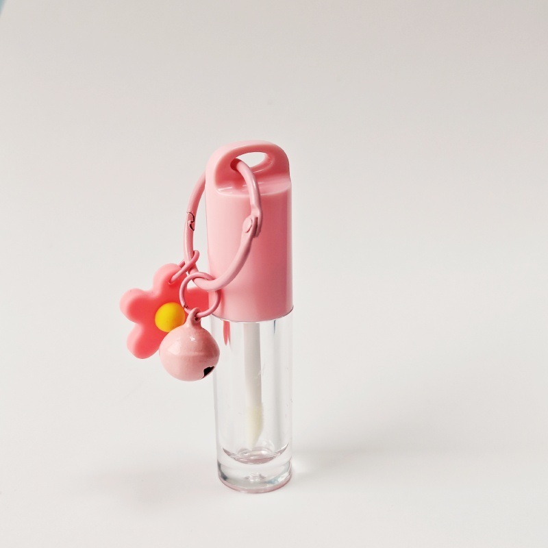 现货2.5ml/4ml/5ml/6ml粉色唇彩管爱心头带挂件唇釉瓶液体腮红管|undefined