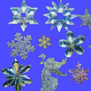 Large size snowflake Christmas snowflake creative Christmas snowflake series lighting accessories acrylic large snowflake plastic snowflake