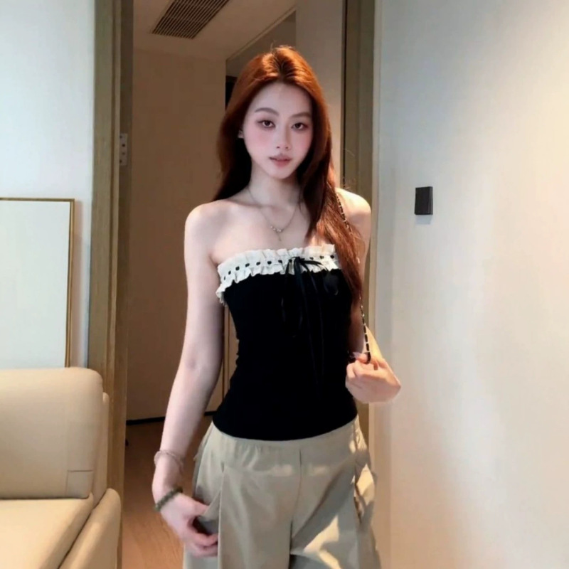American-Style Spicy Girl Design Tank Top for Women, Summer 2026 New Slim-Fit Sleeveless Outerwear Tube Top Inner Wear Top American-Style Spicy Girl Design Tank Top for Women, Summer 2026 New Slim-Fit Sleeveless Outerwear Tube Top Inner Wear Top