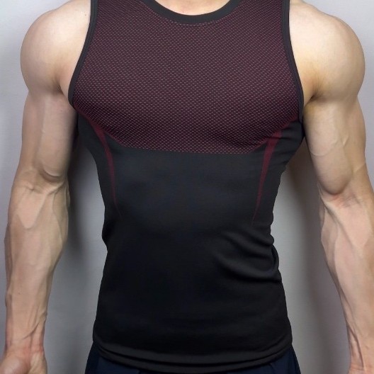 Directly Supplied from the Manufacturer, American-Style Shark Fitness Vest for Men, Seamless Jacquard, Quick-Drying, Breathable, Sports Training Sleeveless T-Shirt