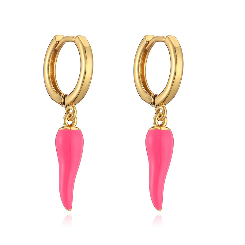 Drop Earrings Classification 1 Pair Korean Style Geometric Irregular Enamel Copper Drop Earrings